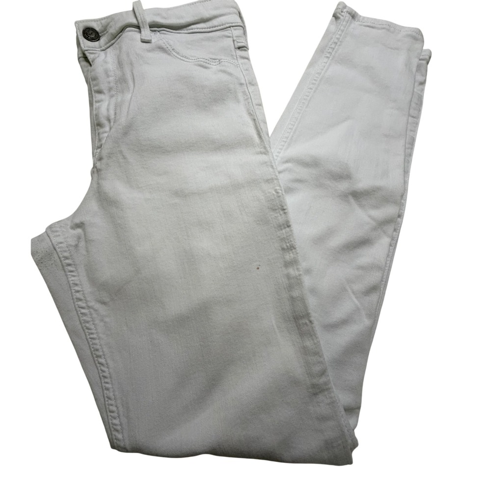 Hollister High Rise Jean Legging White Skinny Jeans 9L W29 L30 Advanced Stretch